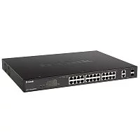 Коммутатор/ EasySmart L2 Switch 24х1000Base-T PoE, 2xCombo 1000Base-T/SFP, PoE Budget 525W, 4 PoE ports 802.3bt (90W) (DGS-1100-26MPPV2/A3A)