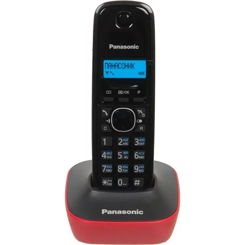 Р/ телефон Panasonic KX-TG1611RUR (черный/ красный) фото 2