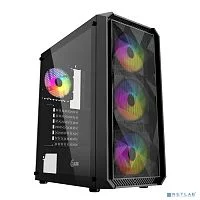 Powercase Mistral Edge, Tempered Glass, 4x 120mm 5-color fan, чёрный, ATX (CMIEB-L4)