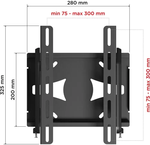 Кронштейн для телевизора Holder LCDS-5010 черный металлик 20-40 макс.45кг настенный наклон (LCDS-5010 METALLIC) фото 7