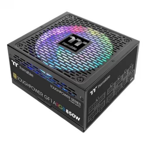 Блок питания Thermaltake ATX 850W Toughpower GF1 ARGB 80+ gold (24+4+4pin) APFC 140mm fan color LED 12xSATA Cab Manag RTL (PS-TPD-0850F3FAGE-1)