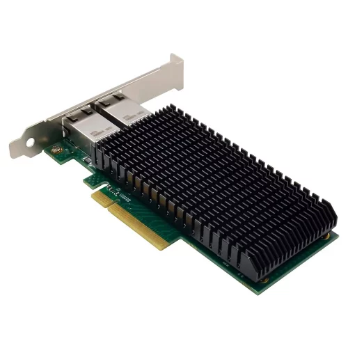 ORIENT XWT-INT540L2PE8, Сетевая карта PCI-Ex8 v2.1 2xRJ45 10Gbps Converged Server NIC, Intel X540 chipset, 10/1 Гбит/с, 2 планки крепления в комплекте (33299) фото 3