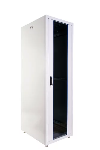 Шкаф телекоммуникационный напольный ЭКОНОМ 48U (800 × 1000) дверь перфорированная 2 шт. (ШТК-Э-48.8.10-44АА)
