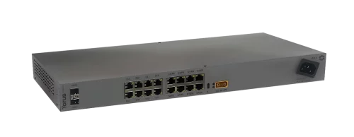 Коммутатор/ L3 управляемый коммутатор TORUS S1-1-16P, 16х10/ 100/ 1000 Mbps RJ45, 2x 10 GbE SFP+ , PoE 802.3af/ at, Passive PoE 24-48v, Консольный порт USB Type C, 16к MAC-адресов, 1 встроенный БП, AC: 9 (S1-A-S-B01-S10G02-E01G16-A08B00P08:T/DC)