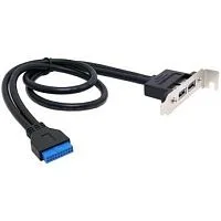 ORIENT C095, Планка портов в корпус 2xUSB 3.0, Low Profile, длина кабеля 30см, oem (31095) (C095#NTL)