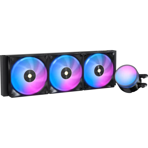 Система жидкостного охлаждения/ Water Cooling System Ocypus Delta L36 BK ARGB V2 (300W, 360mm, Black, ARGB, Fans: 3x120mm, 73CFM, 2000RPM/ Pump height 60mm, 27dBA, 2650RPM, Rad thickness 27mm/ S: 1851 (DELTA-L36-BK3AAWNN02X-GL)