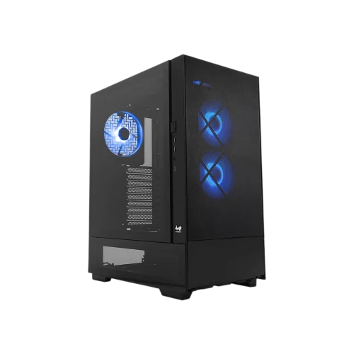 Корпус без блока питания/ Case InWin Modfree Base, Full-Tower, TG, 3x140mm ARGB, 2xUSB-A 3.0 + 1xUSB-C 3.2, E-ATX, ATX, mATX, mITX Black (IW-CS-MFBASE-BLK)