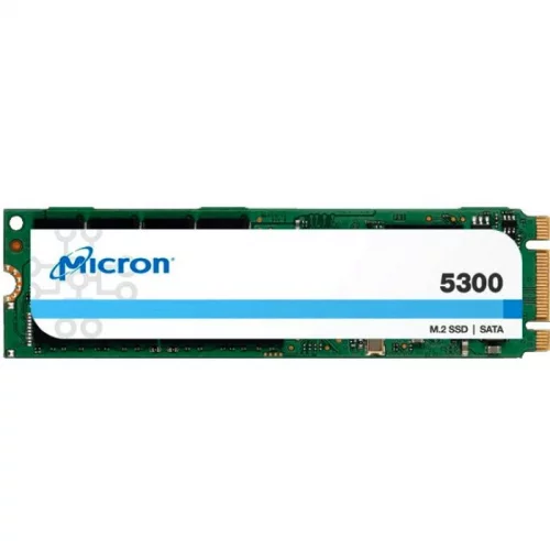 Твердотельный накопитель/ Micron SSD 5300 PRO, 960GB, M.2(22x80mm), SATA3, 3D TLC, R/W 540/520MB/s, IOPs 95 000/35 000, TBW 2628, DWPD 1.5 (12 мес.) (MTFDDAV960TDS-1AW1ZABYY)