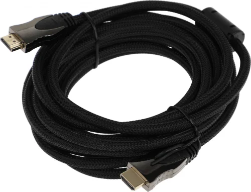 Кабель аудио HDMI (m)/ HDMI (m) 5м. феррит.кольца позолоч.конт. (794221) (794221#MLN)