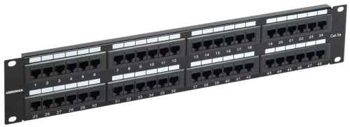 Патч-панель 2U кат. 5Е UTP 48 портов (Krone) GENERICA (PP48-2UC5EU-K05-G)