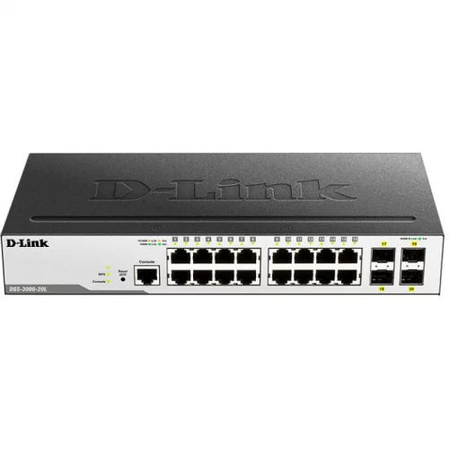 Коммутатор D-Link DGS-3000-20L 16x RJ-45 (DGS-3000-20L/ B1A) (DGS-3000-20L/B1A)