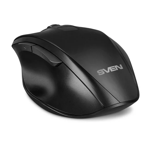 Беспроводная мышь RX-525SW чёрная (бесшумн. кл., 5+1кл. 600-1400DPI, Soft-touch, блист.) (SV-021849) фото 3