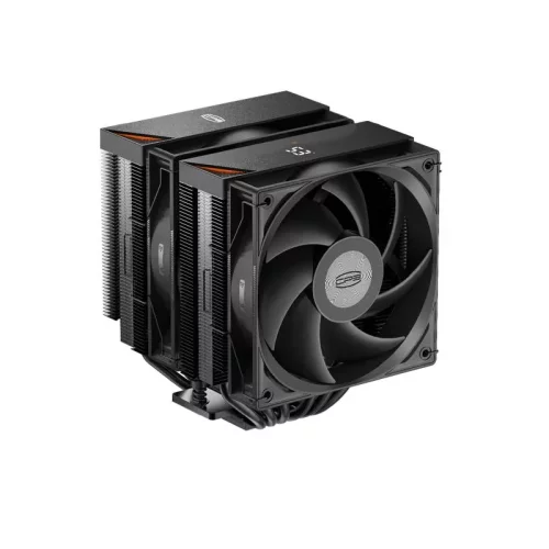 Кулер для процессора/ CPU Cooler PCCooler RT620 Digital BK (250W, 4-pin PWM, LED temp., 157mm, Al/Cu, 6x6mm, 2x120mm, 73.32CFM, 34.9dBA, 2200RPM, S: 1851/1700/1200/115X, AM5/AM4, black)