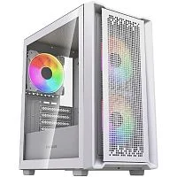 Powercase Корпус Mistral SM04 ARGB, Tempered Glass, Front Nylon Filter, 3x120mm ARGB PWM fans, белый, mATX (CMMSM04W-A3)