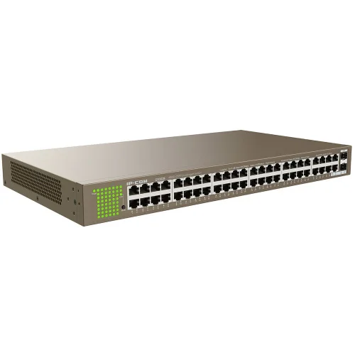 IP-COM G1050F Коммутатор неуправляемый, 48 портов, 48x1 Гбит/ с, SFP 2x1 Гбит/ с, установка в стойку, металлический корпус