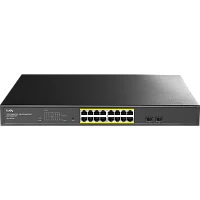 Коммутатор/ 16-Port 10/ 100/ 1000M PoE+ Switch 200W, 16-Port 10/ 100/ 1000M PoE+ ports, 802.3at/ af, 2-1000 BASE-X SFP Slot, Local Management via Web GUI, support STP/ RSTP, 802.1ab LLDP, Loop Detection, Qo (GS1016EPS2)