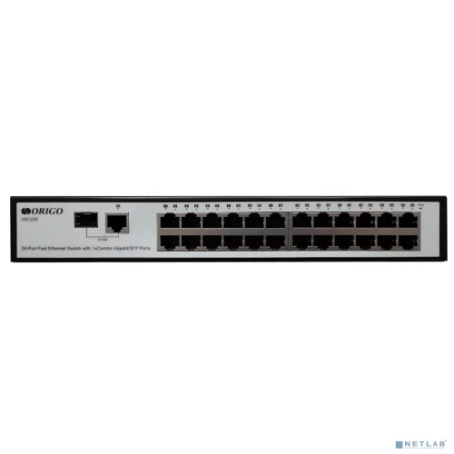 Коммутатор/ Unmanaged Switch 24x100Base-TX, 1xCombo 1000Base-T/SFP, metal case, 19