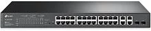 Коммутатор TP-Link SL2428P (L2) 24x100Мбит/ с 4x1Гбит/ с 2xКомбо(1000BASE-T/ SFP) 24PoE+ 250W управляемый