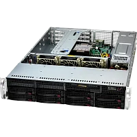 Серверная платформа Supermicro Server SYS-522B-WR (2U, single E2 LGA4710, 8xDDR5 RDIMM, 8 x 3.5"/2.5" SATA/SAS (up to 4 NVMe), 2xM.2 PCIe 5.0 x2 NVMe, 2x1GbE , 2x1000W Redundant)
