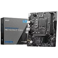 Материнская плата MSI Intel H610 LGA1700 Memory DDR5 Количество слотов памяти 2 слота 1xPCI-Express 1x 1xPCI-Express 16x 1xM.2 1xВыход HDMI 4xНаличие USB 2.0 2xUSB 3.2 PROH610M-E (PRO H610M-E)