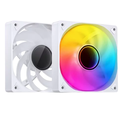 Кулер для корпуса/ Case Cooler JONSBO SL-120WR Reverse (120x120x25mm, 4-pin PWM, ARGB, 59.48CFM, 32.0dBA, 1500RPM, White)