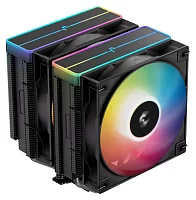 Кулер для процессора DEEPCOOL AG620 BK ARGB V2 LGA20XX/1700/1200/115X/AM5/AM4 (9шт/кор, TDP 260W, PWM, ARGB DUAL Fan 120mm, 6 тепл. трубок, черный) RET (R-AG620-BKAMMN-GJD)