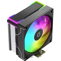 Кулер для процессора/ CPU Cooler Ocypus Delta A40 SE BK ARGB (190W, 4-pin PWM, 147mm, Al/ Cu, 4x6mm, ARGB, 1x120mm, 60CFM, 31dBA, 1800RPM, S: 1851/ 1700/ 1200/ 115X, AM5/ AM4, black) (DELTA-A40-BK1AAWN00S-GL)