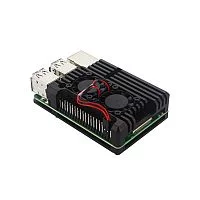 Корпус ACD RA458 Корпус ACD Black Metal Aluminum Case with double Fans for Raspberry Pi 3B/ 3B+ (RASP2244)