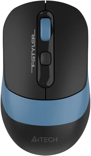 Мышь A4Tech Fstyler FB10CS черный/ синий оптическая (2000dpi) silent беспроводная BT/ Radio USB (4but) (FB10CS USB ASH BLUE)