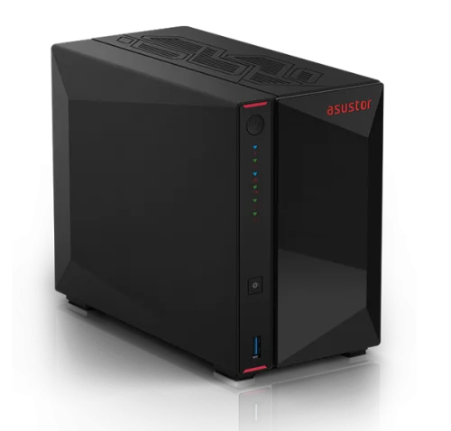 ASUSTOR AS5402T 2-Bay NAS/ Media player/ Intel Celeron N5105 2.0GHz up to 2.9GHz, 4GB SO-DIMM DDR4, noHDD(HDD,SSD),/ 2x 2,5Gb (LAN)/ 3xUSB3.2,HDMI; 90IX01R1-BW3S20