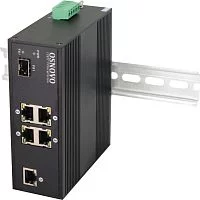Промышленный PoE коммутатор Fast Ethernet OSNOVO SW-40501/IC Промышленный PoE коммутатор Fast Ethernet на 6 портов. Порты: 4 x FE (10/100Base-T) с PoE (до 30W) + 1 x FE (10/100Base-T) + 1 x FE SFP (100Base-X). Вход для резервного питания. Вст
