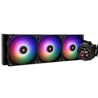 Система жидкостного охлаждения/ Water Cooling System Thermalright Core Vision 360 (360mm, LED, Black, ARGB/ Fans: 3x120mm, 72.37CFM, 27.7dBA, 2000RPM/ Pump height 66mm, Rad thickness 27mm/ S: 1700, 12 (C-VISION-BL-360-ARGB)