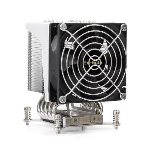 Exegate EX293433RUS Кулер ExeGate ESNK-P0050AP4.PWM.4U.2011.Cu (Al+Cu, 4U, 5 тепл. трубок, LGA2011/ 2066, TDP 165W, Fan 80mm, PWM, 1900-3800RPM, 2 ball bearing, 4pin, 44db, 650г, на винтах, с термопаст