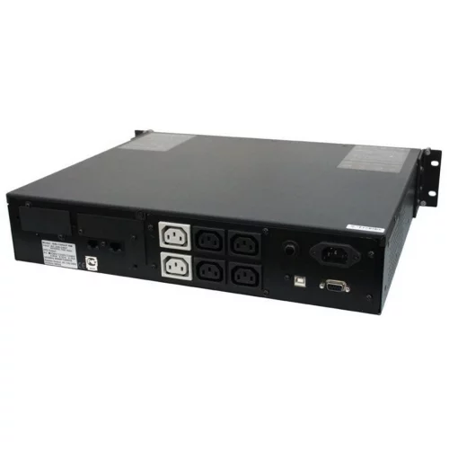 ИБП KIN-600AP, RackMount, линейно-интерактивный, 600 ВA, 480 Вт, вход IEC320 C14, 4 розетки IEC320 C13 с резервным питанием, 1 розетка IEC320 C13 с фильтрацией, USB, RS-232, защита RJ45, PF 0.8, ШхГхВ 377х362х44мм, 9.4 кг/ Powercom KIN-600AP RM USB фото 3