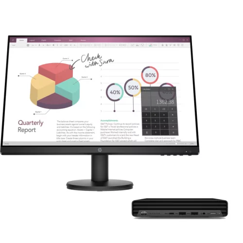 Компьютер c монитором HP Bundle ProDesk 405 G6 DM/ AMD Ryzen 3 PRO 3200GE/ 8GB/ 256GB SSD/ Win10Pro + Монитор HP P24v 23.8 FHD (23H67EA#ACB)