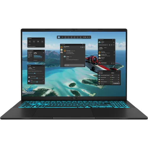 Ноутбук ASUS V16 V3607VM-TK198 16(1920x1200 (матовый, 144Hz))/ Intel Core 5 210H(2.2Ghz)/ 16384Mb/ 1024PCISSDGb/ noDVD/ Ext:nVidia GeForce RTX 5060(8192Mb)/ Cam/ BT/ WiFi/ 63WHr/ war 1y/ 1.95kg/ Matte Black/ noO (90NB16K1-M00FA0)