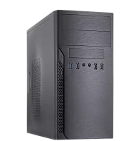 Корпус с блоком питания 450Вт./ Case Foxline FL-628-FZ450R-U32-S mATX case, black, w/PSU 450W 12cm, w/2xUSB2.0, w/2xUSB3.0 w/pwr cord, w/o FAN, E-lock support