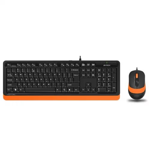 Клавиатура + мышь A4Tech Fstyler F1010, Wired, USB, 600-1000-1600dpi, 4But, Multimedia (F1010 ORANGE)