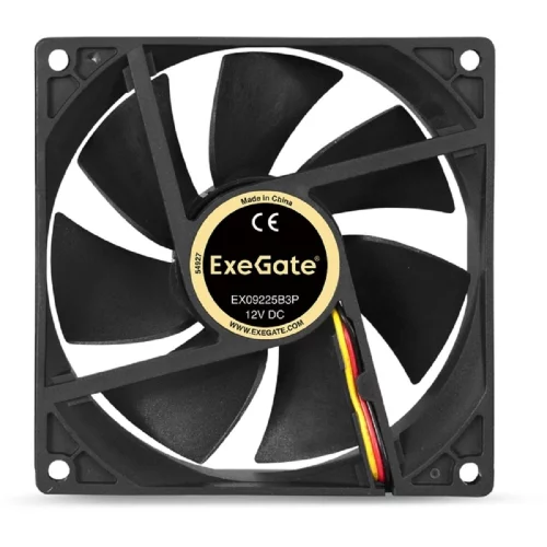 Exegate EX288926RUS Вентилятор ExeGate EX09225B3P (92x92x25 мм, 2-Ball (двойной шарикоподшипник), 3pin, 2100RPM, 27dBA) фото 2