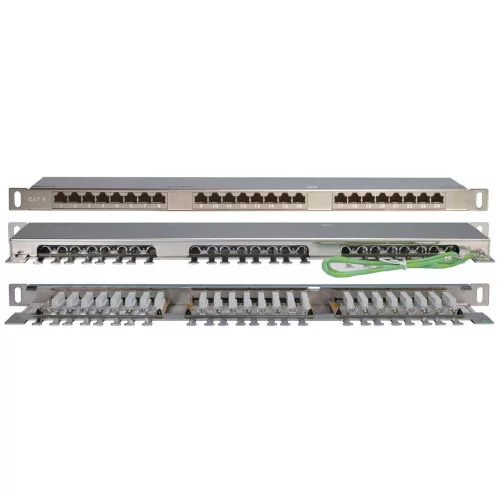 Панель Hyperline PPHD-19-24-8P8C-C6-SH-110D Патч-панель высокой плотности 19