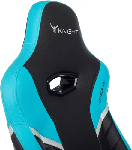 Кресло игровое Knight Thunder 5X черный/ голубой экокожа крестов. металл (KNIGHT THUNDER 5X BL) фото 13