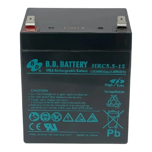 B.B. Battery АКБ HRC 5.5-12 (12V 5Ah ) (HRC 5.5-12 BB)