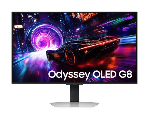 Монитор Samsung 32 Odyssey OLED G8 G81SF S32FG812SI OLED 16:9 3840x2160x240Hz 0,03ms 260cd 1М:1 1,07 млрд 178/ 178 DP; HDMI; USB3.2 Gen1 x2 Tilt Swiv HAS Pivot БП внешн VESA Silver (LS32FG812SIXCI)