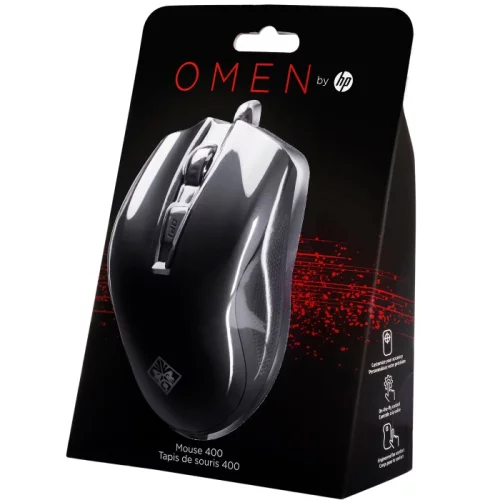 Мышь HP Omen 400 черный/красный оптическая (5000dpi) USB (5but) (3ML38AA) фото 2