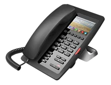 SIP телефон Fanvil H5W, 2 SIP-акк., 3.5", 480x320 Цвет. экран, POE, БП в комп., 2x100 Mbps, Wi-Fi, Чёрный, 6 прог. клав. (H5W#TRL)