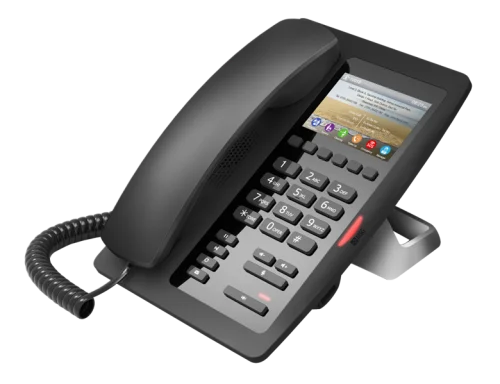 SIP телефон Fanvil H5W, 2 SIP-акк., 3.5, 480x320 Цвет. экран, POE, БП в комп., 2x100 Mbps, Wi-Fi, Чёрный, 6 прог. клав. (H5W#TRL)