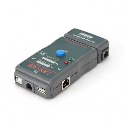 Инструмент Cablexpert Тестер LAN Cablexpert NCT-2, 100/ 1000 Base-TX, для UTP, STP, RJ-11, USB-кабеля (031967)