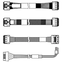 Комплектующие корпусов Lenovo ThinkSystem SR650 V3 2.5" Chassis Front BP3 SAS/ SATA Cable Kit (4X97A82937)