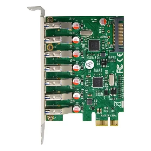 ORIENT VA-3U7PE, Контроллер PCI-Ex1, USB 3.2 Gen1 (USB 3.0), скорость до 5 Гбит/с, 7-port ext, VIA VL805+VL812 chipset, разъем доп.питания, oem (31110) фото 2