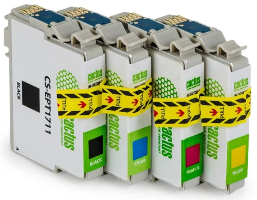 Картридж струйный Cactus CS-EPT1711 17XL черный (14.6мл) для Epson XP-33/103/203/207/303/306/403/406 с чипом